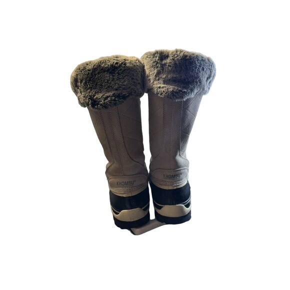 Khombu Emily Suede Leather Winter warm Snow Boots GRAY Tall women’s 10 EUC - Picture 6 of 7